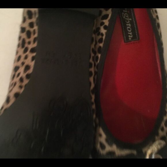 BRIGHTON "BABY" Leather Cap Toe Calf Hair Animal - Picture 6 of 9